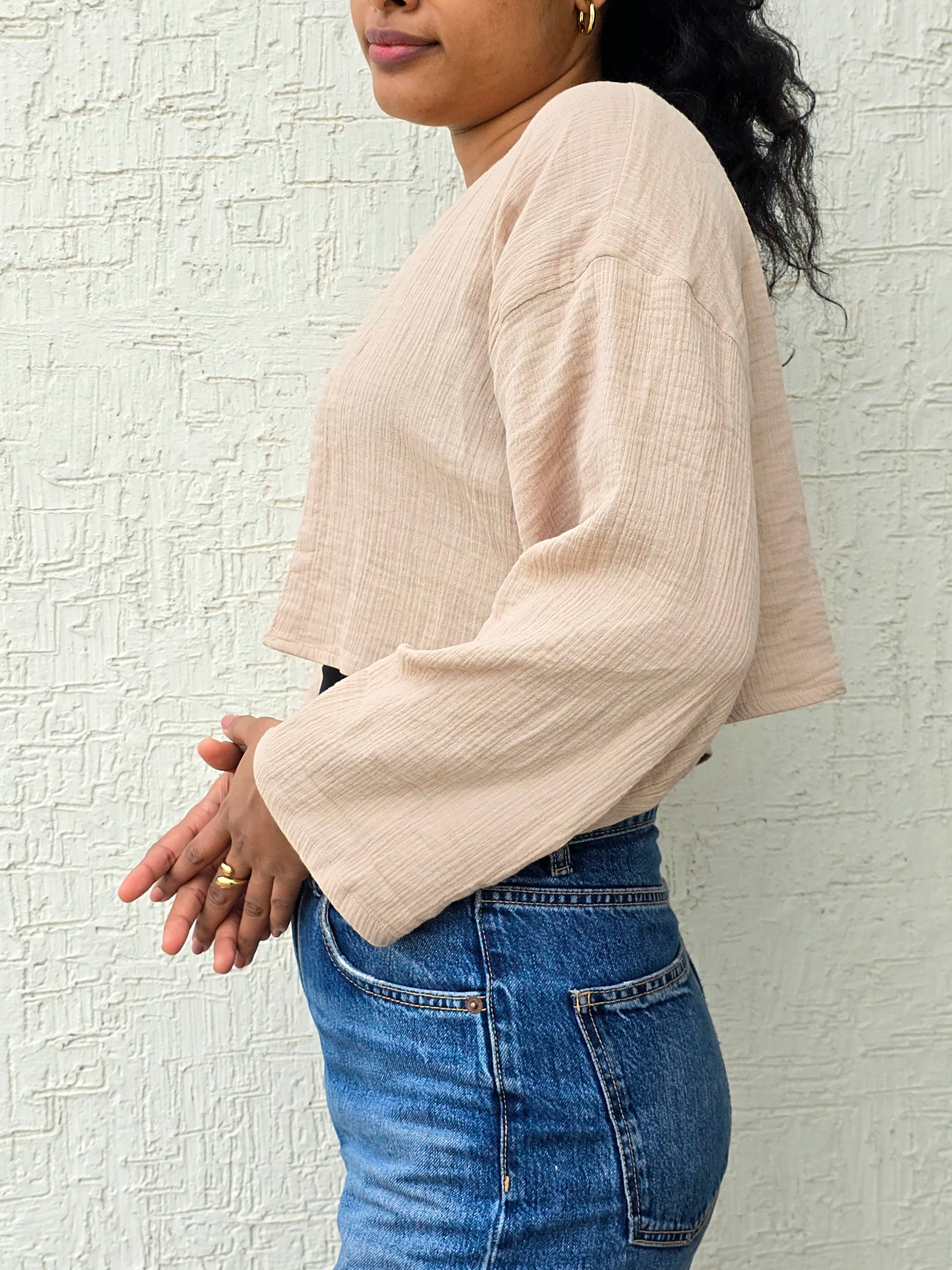 Biscuit Beige - Classic Crop Shrug