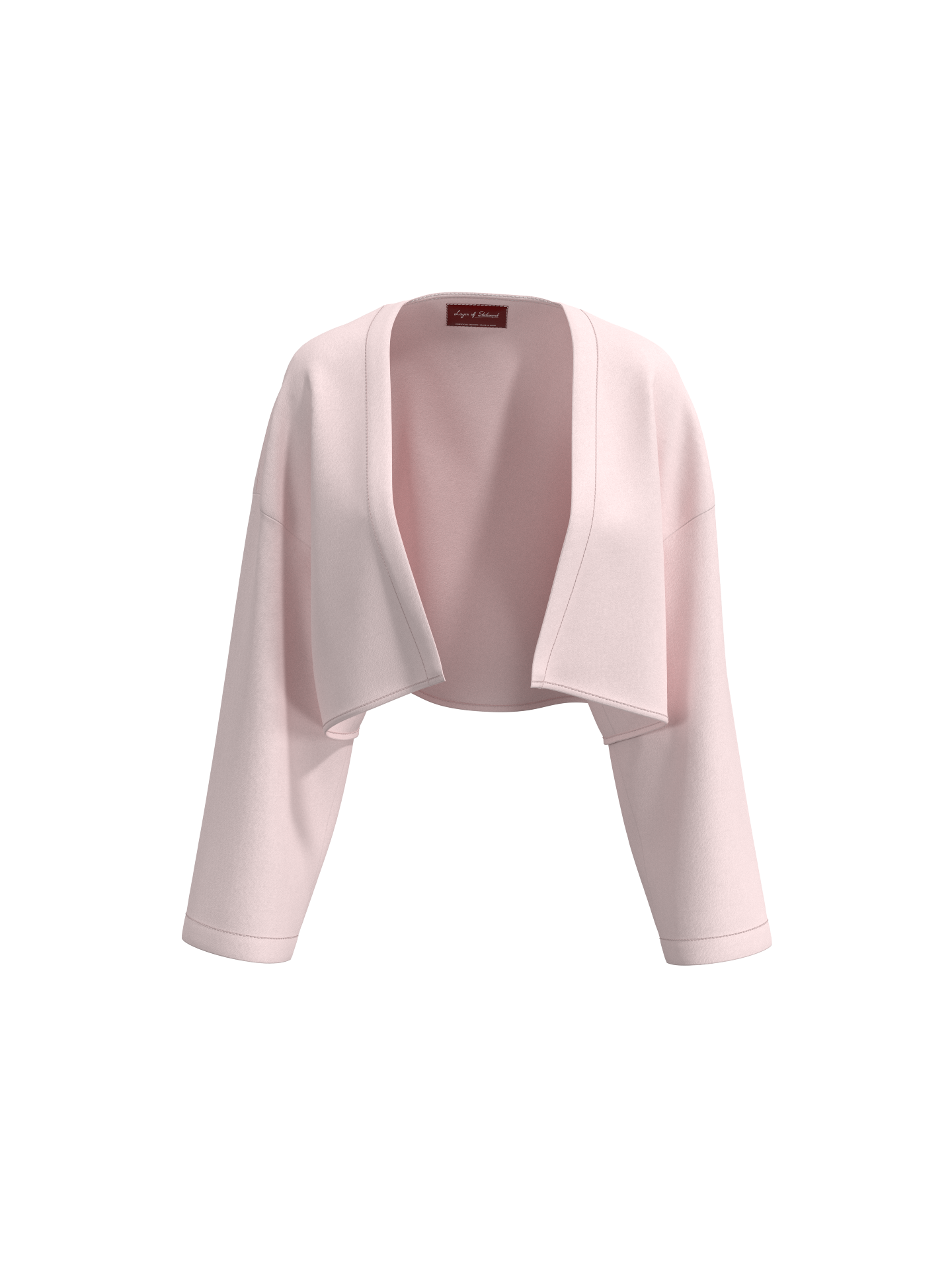 Classic Cropped Shrug – Soft Pink