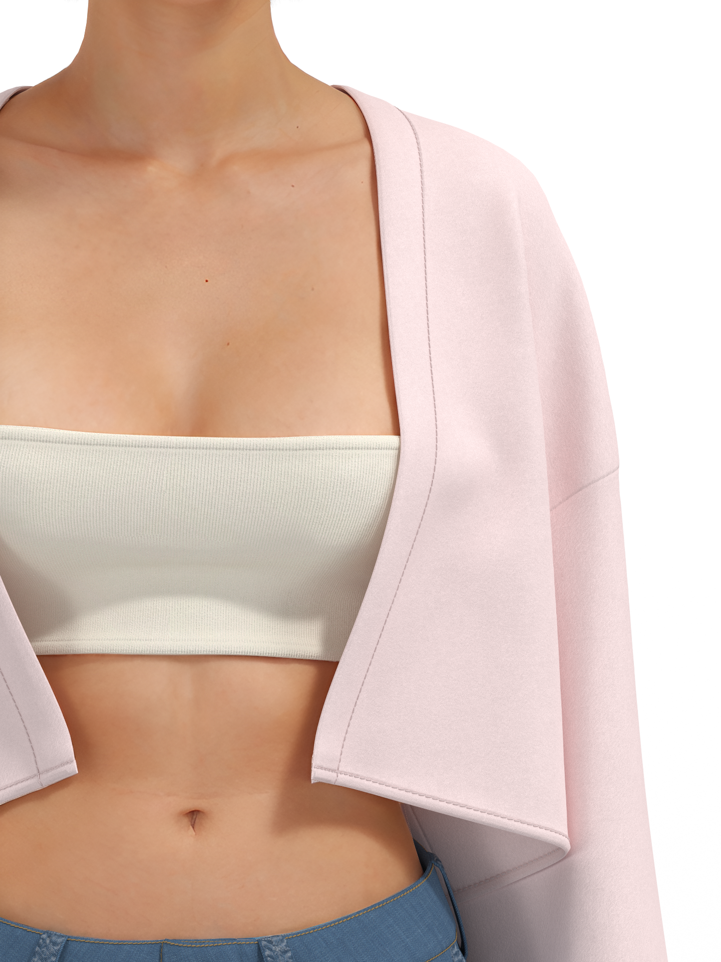 Classic Cropped Shrug – Soft Pink
