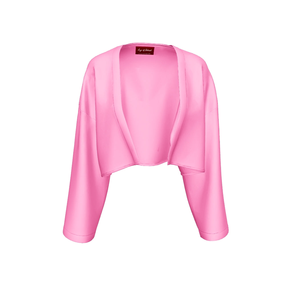 Classic Cropped Shrug – Rani Pink