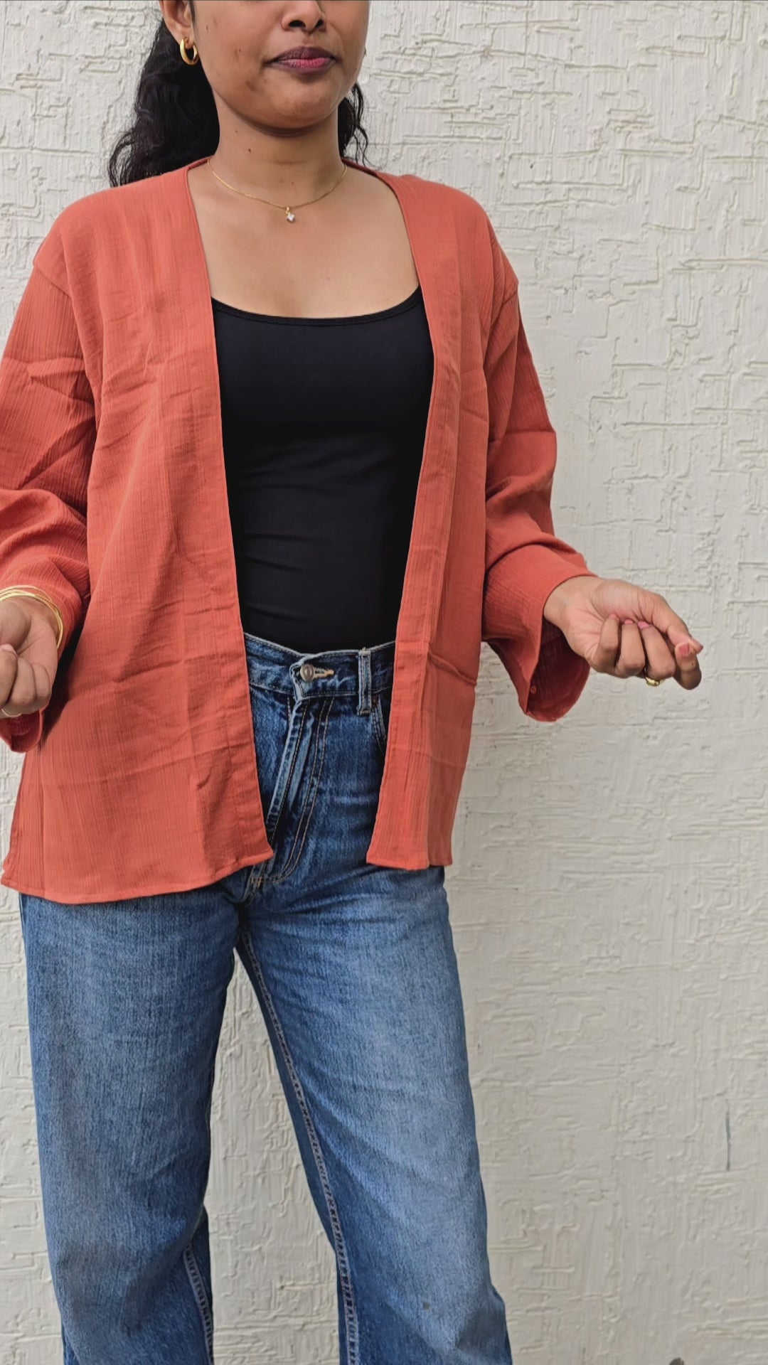Brick Red - Classic Mid-Length Shrug