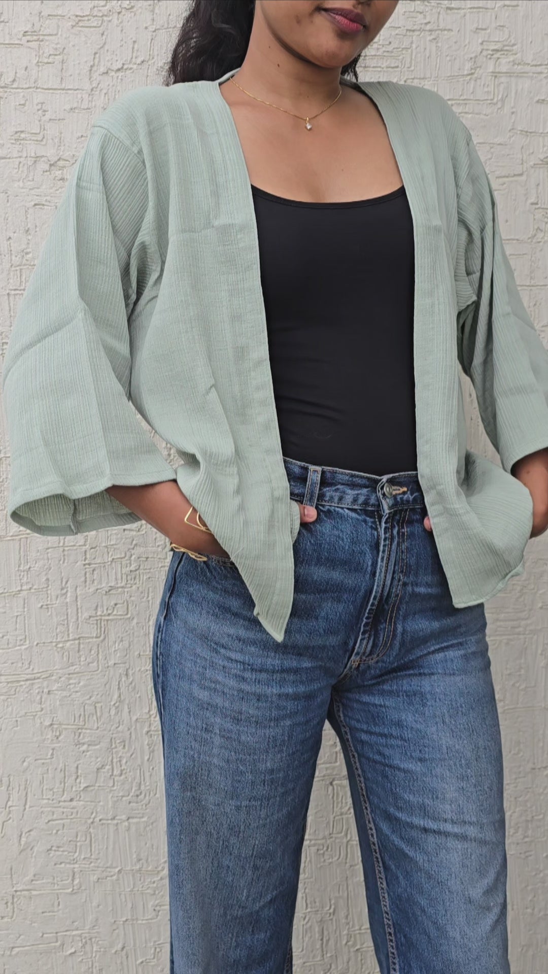 Cambridge Blue - Classic Mid-Length Shrug