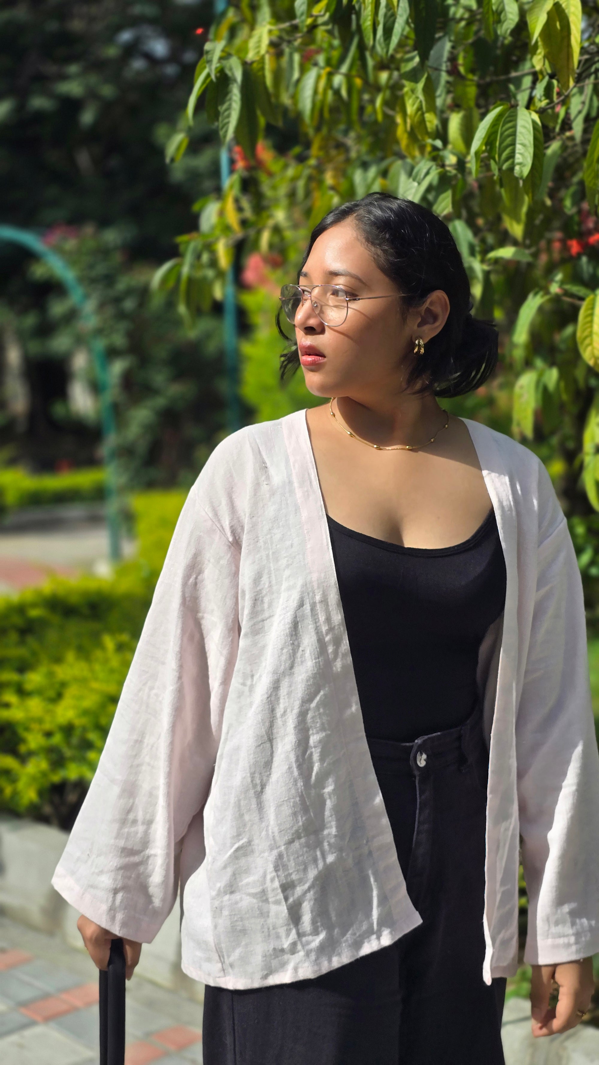 Classic Mid-Length Shrug – Soft Pink