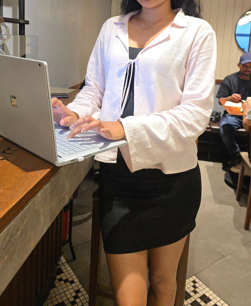 Collared Shirt Layer - Soft Pink