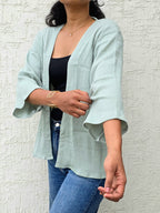 Cambridge Blue - Classic Mid-Length Shrug