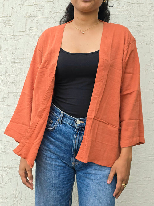 Brick Red - Classic Mid-Length Shrug