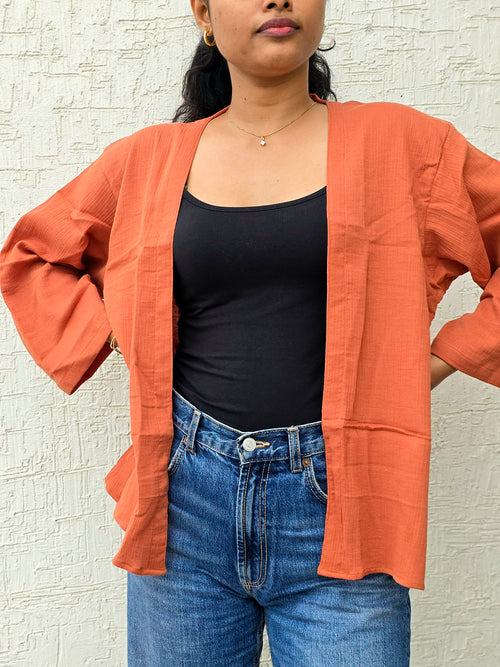 Brick Red - Classic Mid-Length Shrug