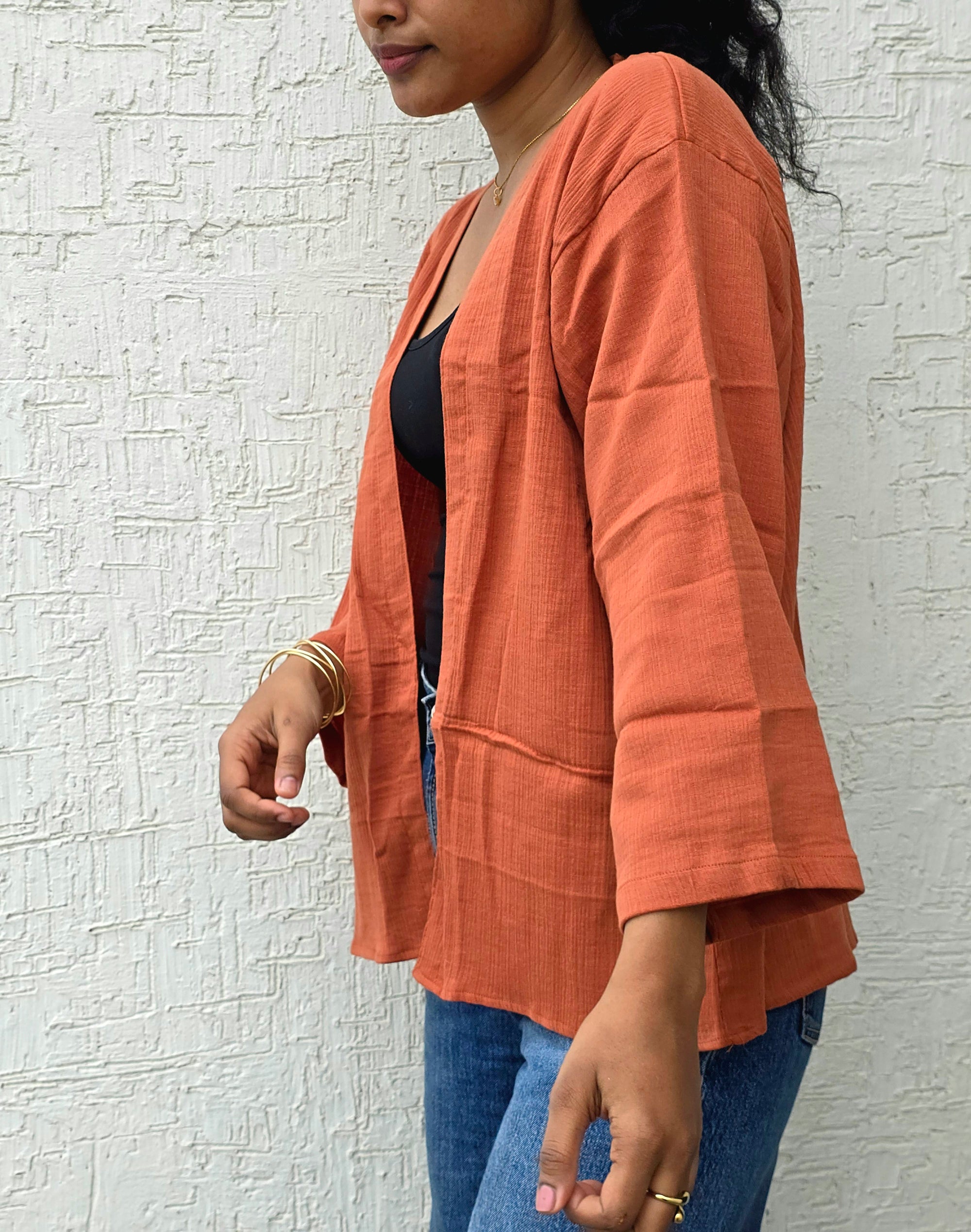 Brick Red - Classic Mid-Length Shrug