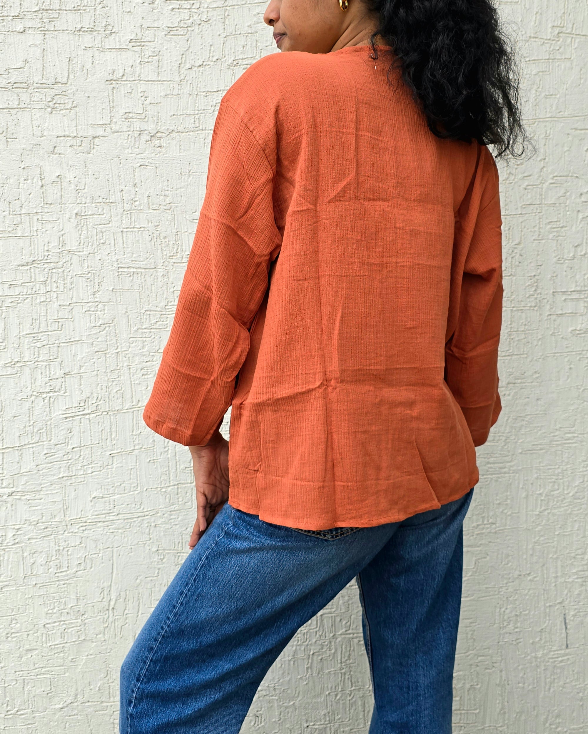 Brick Red - Classic Mid-Length Shrug
