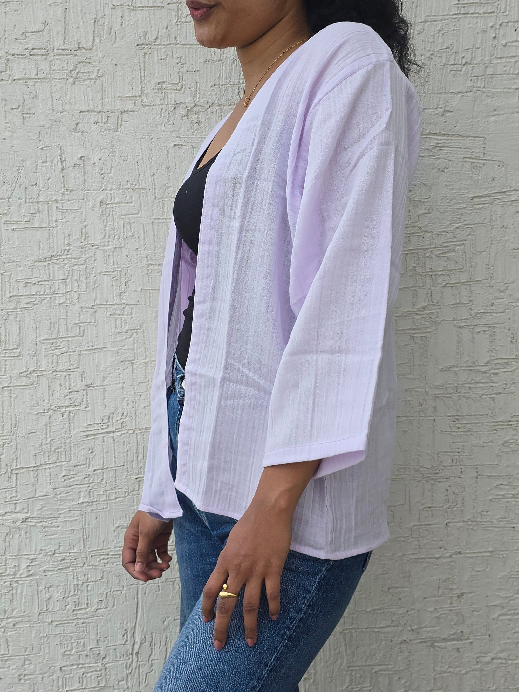 Lilac Breeze - Classic Mid-Length Shrug