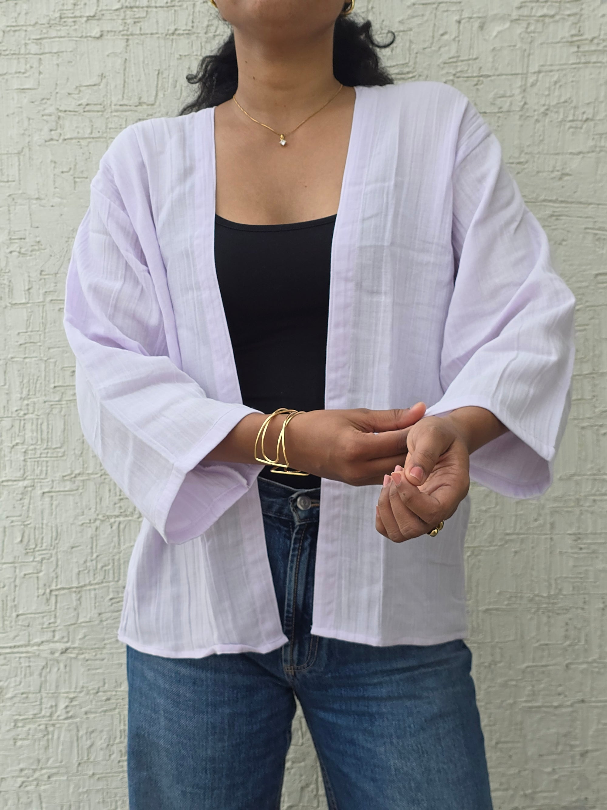 Lilac Breeze - Classic Mid-Length Shrug