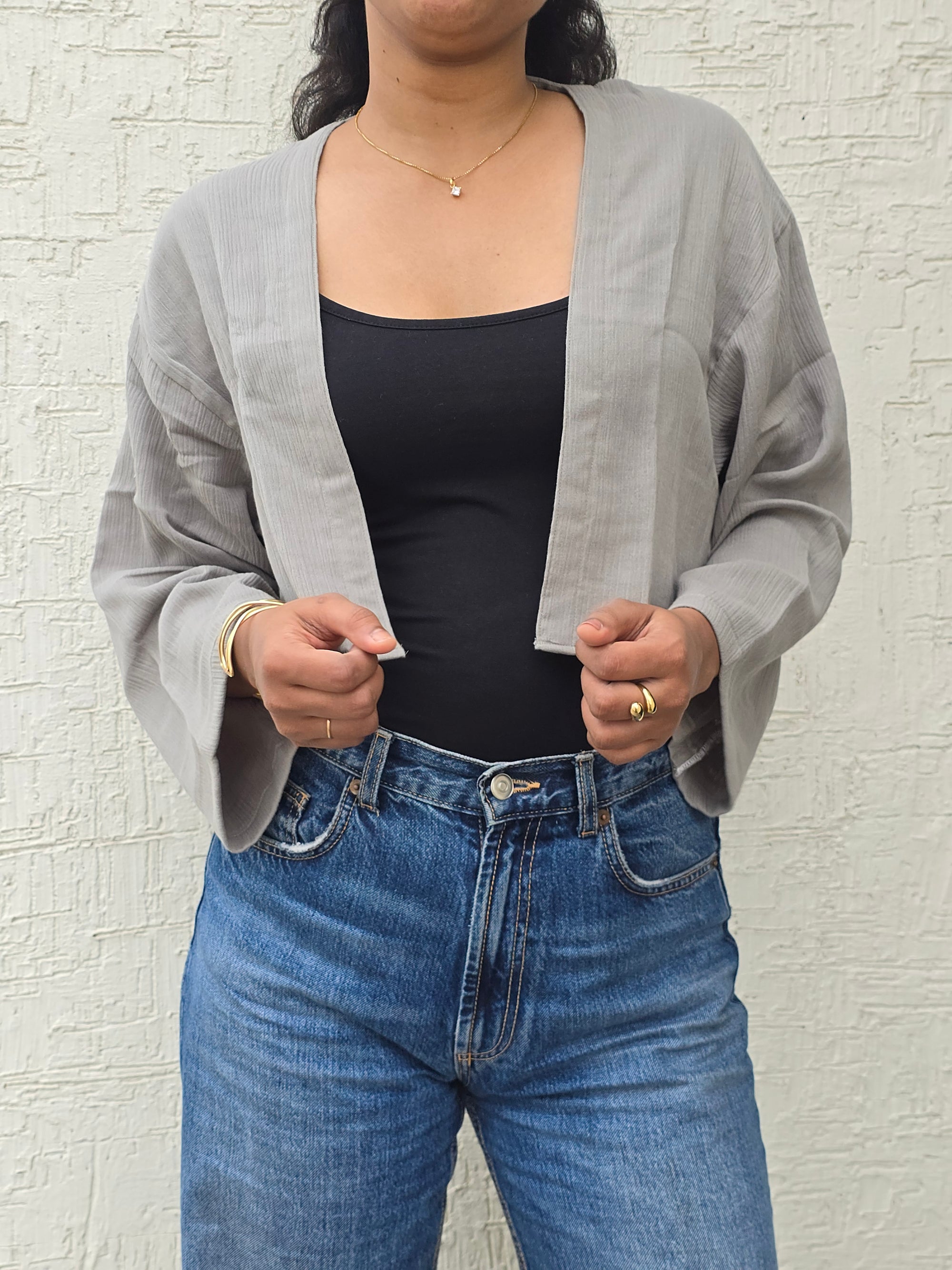 Detox Grey - Classic Crop Shrug