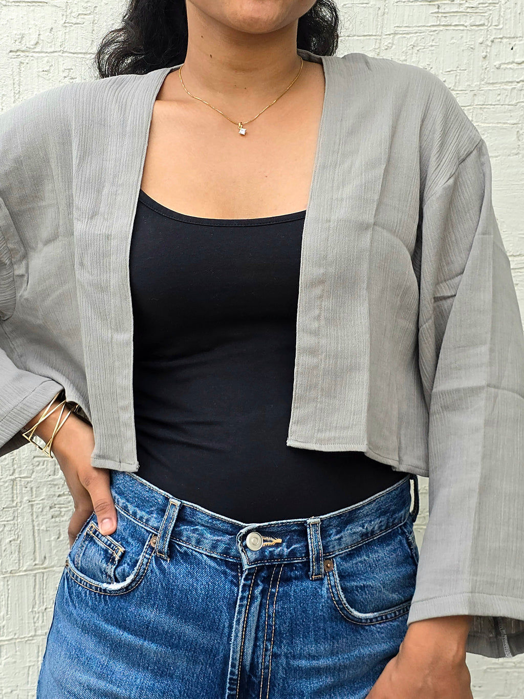 Detox Grey - Classic Crop Shrug
