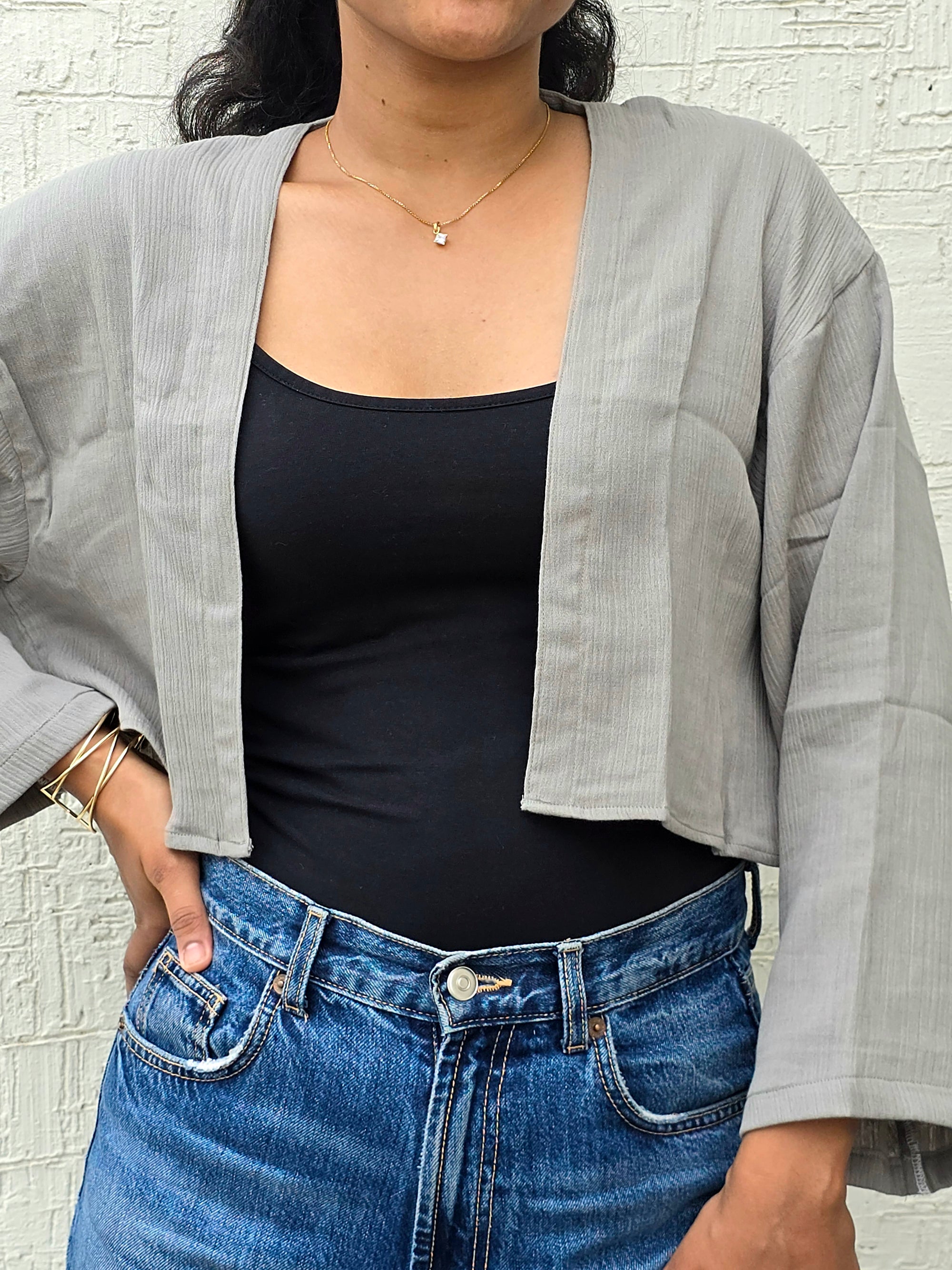 Detox Grey - Classic Crop Shrug