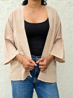Biscuit Beige - Classic Mid-Length Shrug