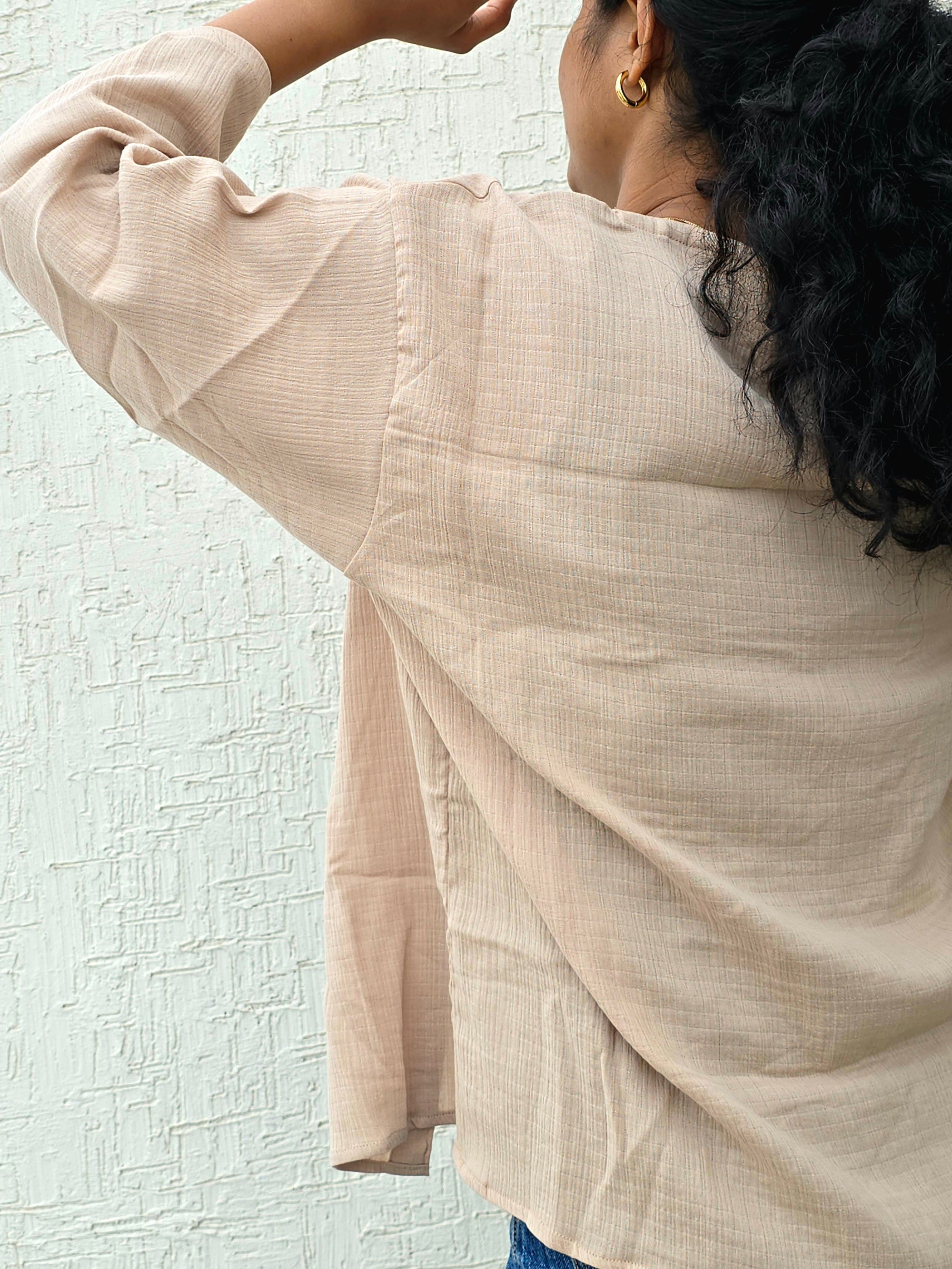 Biscuit Beige - Classic Mid-Length Shrug