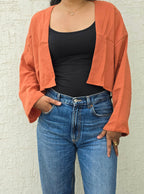 Brick Red - Classic Crop Shrug