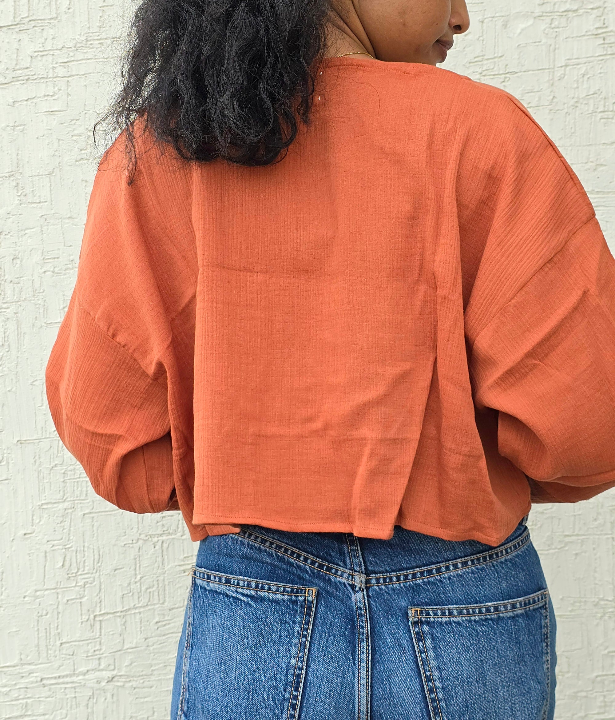 Brick Red - Classic Crop Shrug