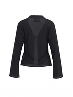 Drawstring Shrug – Black Checker Pattern