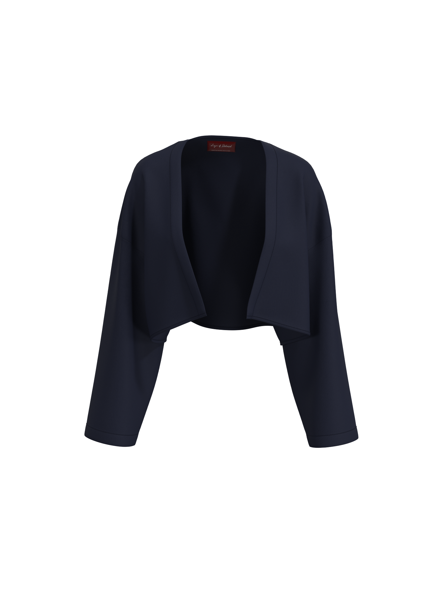 Classic Cropped Shrug – Navy Blue