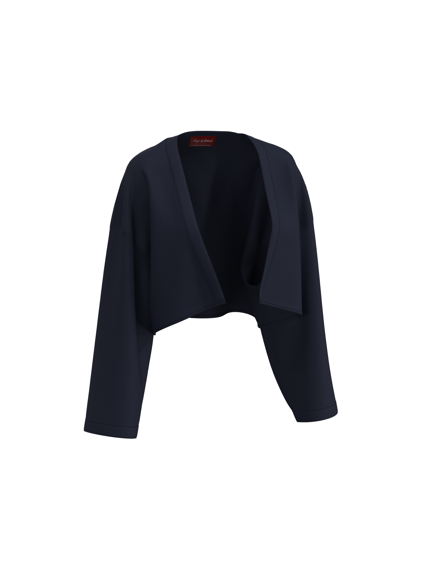 Classic Cropped Shrug – Navy Blue
