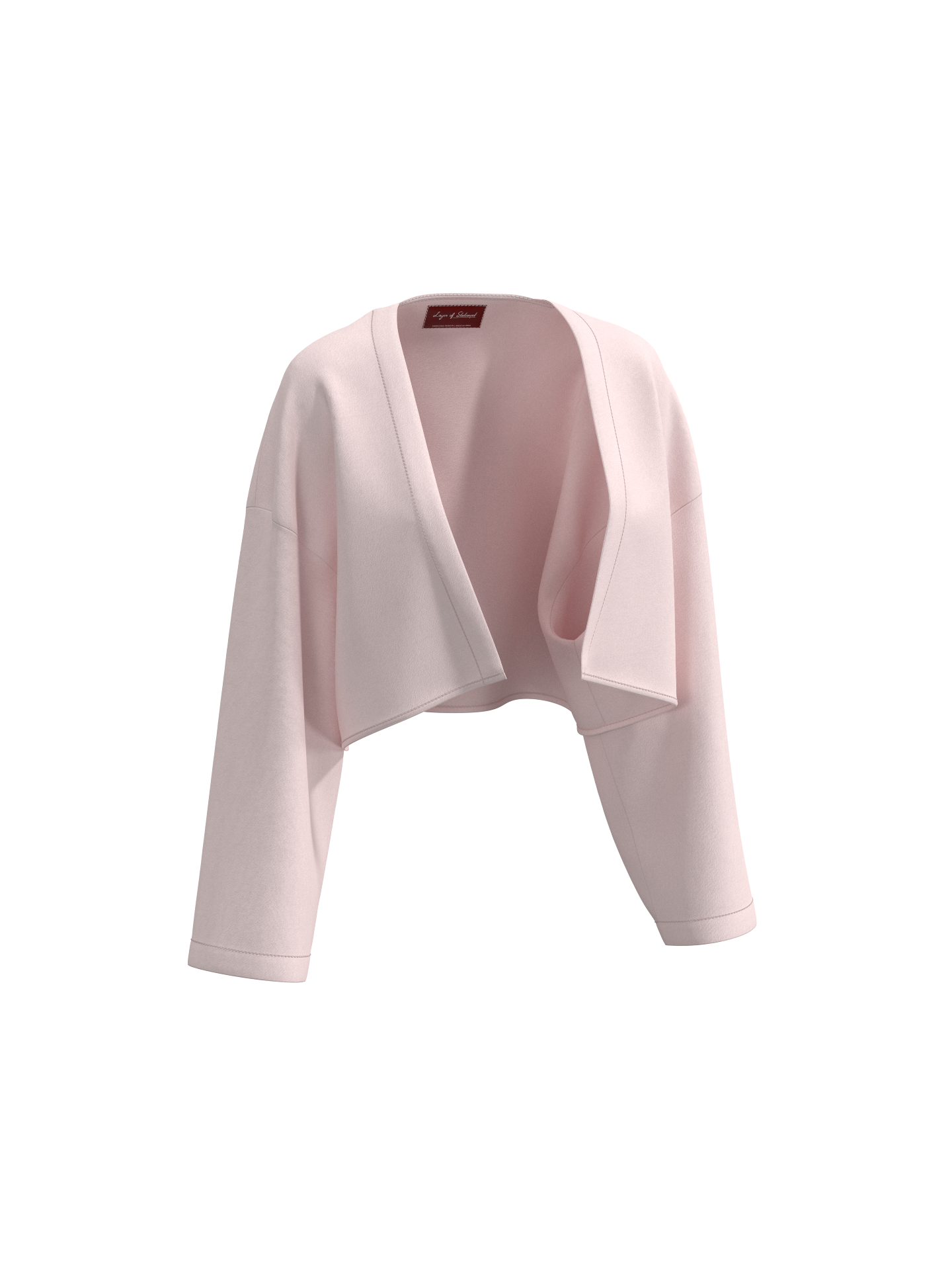 Classic Cropped Shrug – Soft Pink