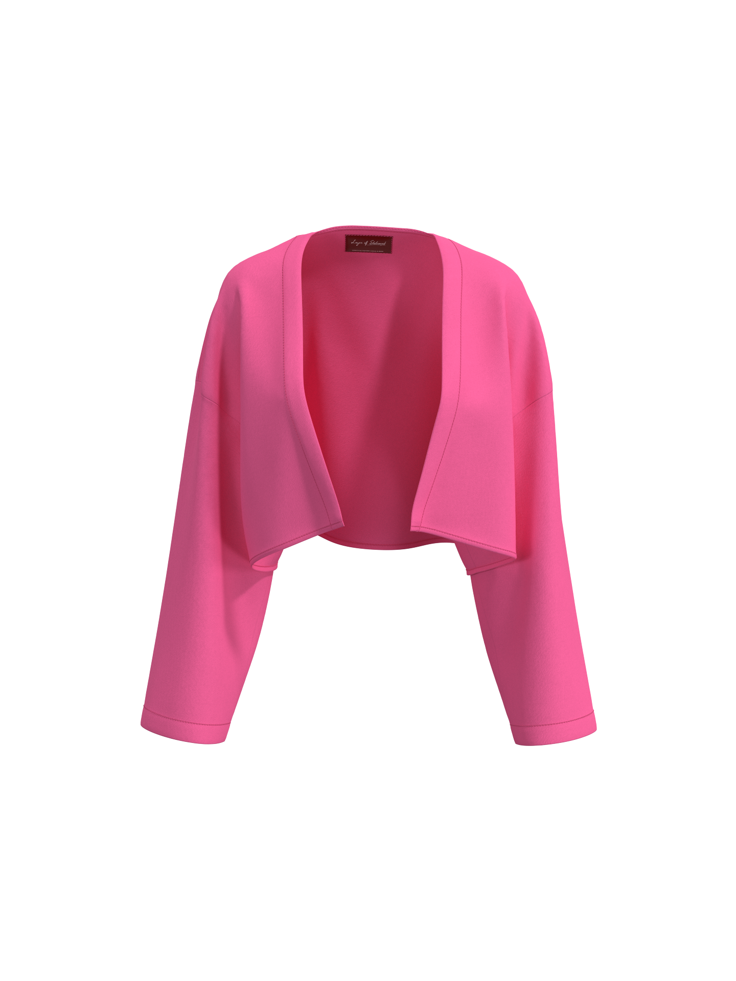 Classic Cropped Shrug – Rani Pink