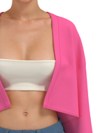 Classic Cropped Shrug – Rani Pink