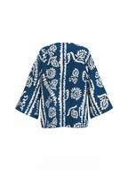 Classic Mid-Length Shrug – Printed Bell Sleeve Shrug