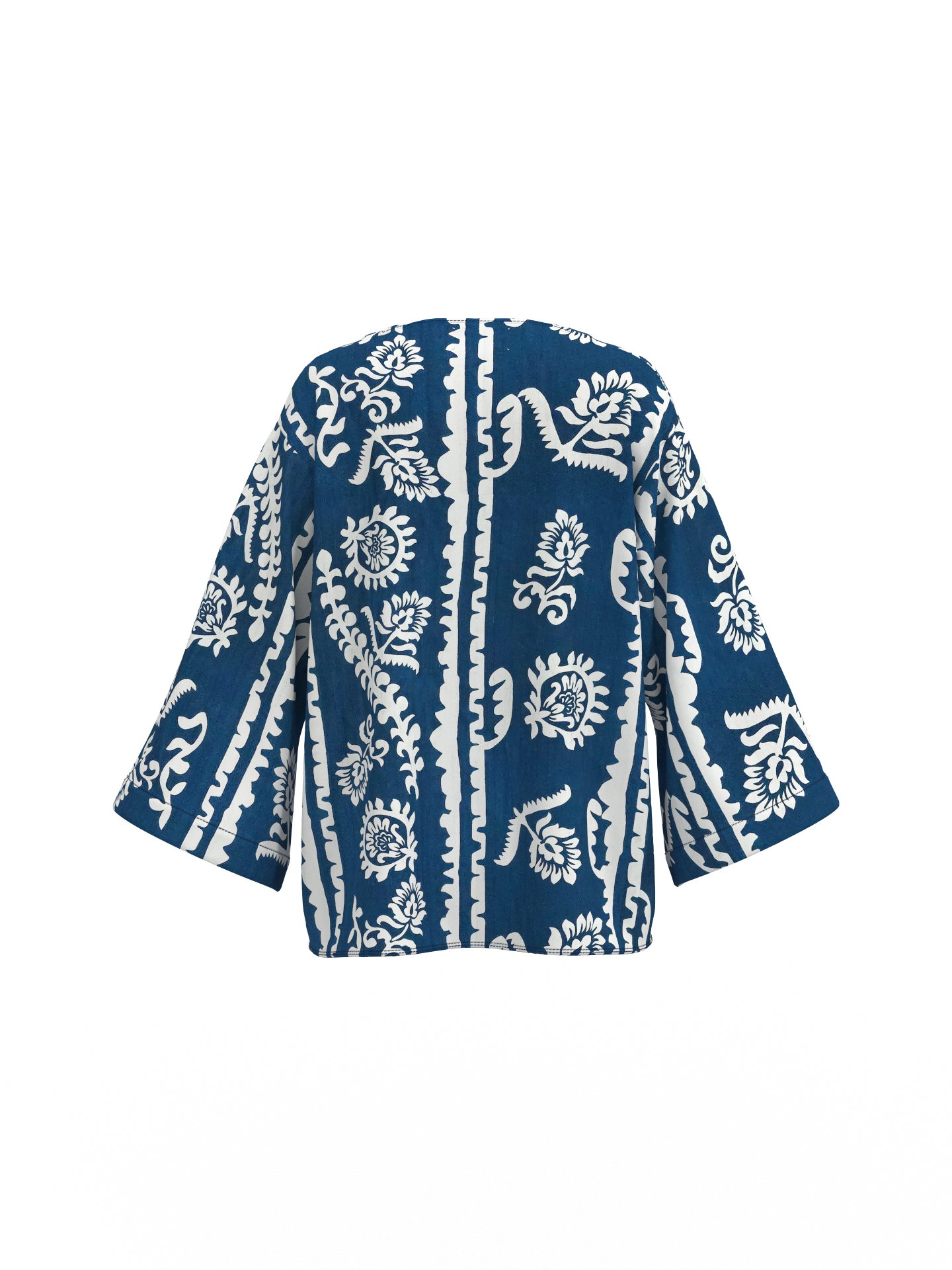 Classic Mid-Length Shrug – Printed Bell Sleeve Shrug