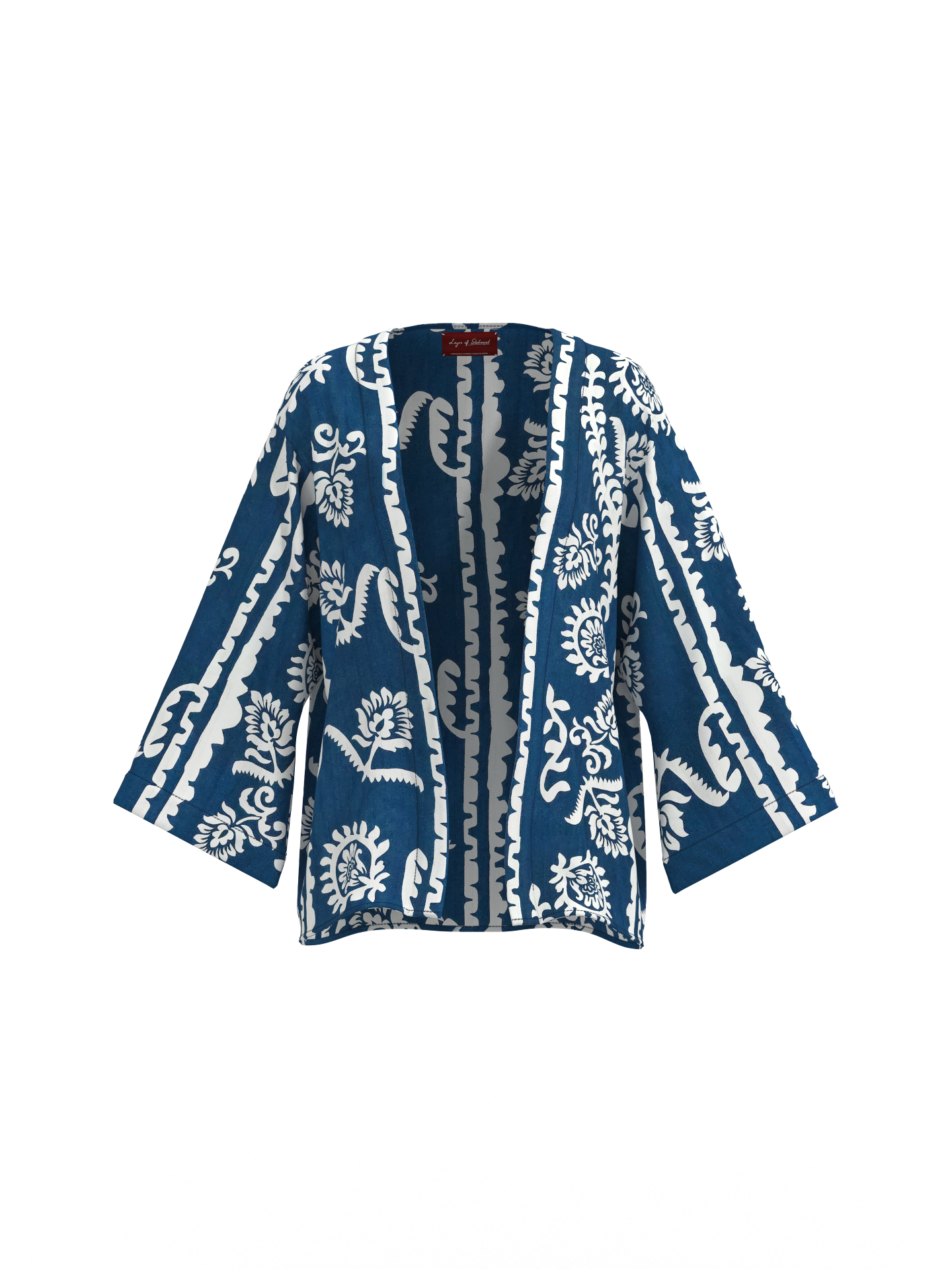 Classic Mid-Length Shrug – Printed Bell Sleeve Shrug
