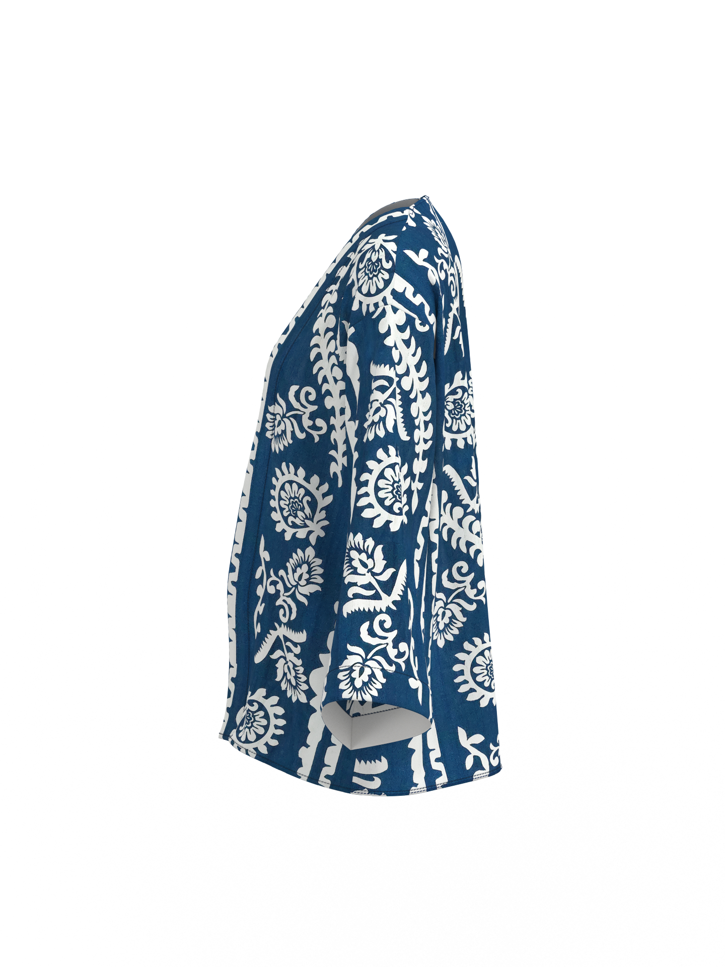 Classic Mid-Length Shrug – Printed Bell Sleeve Shrug