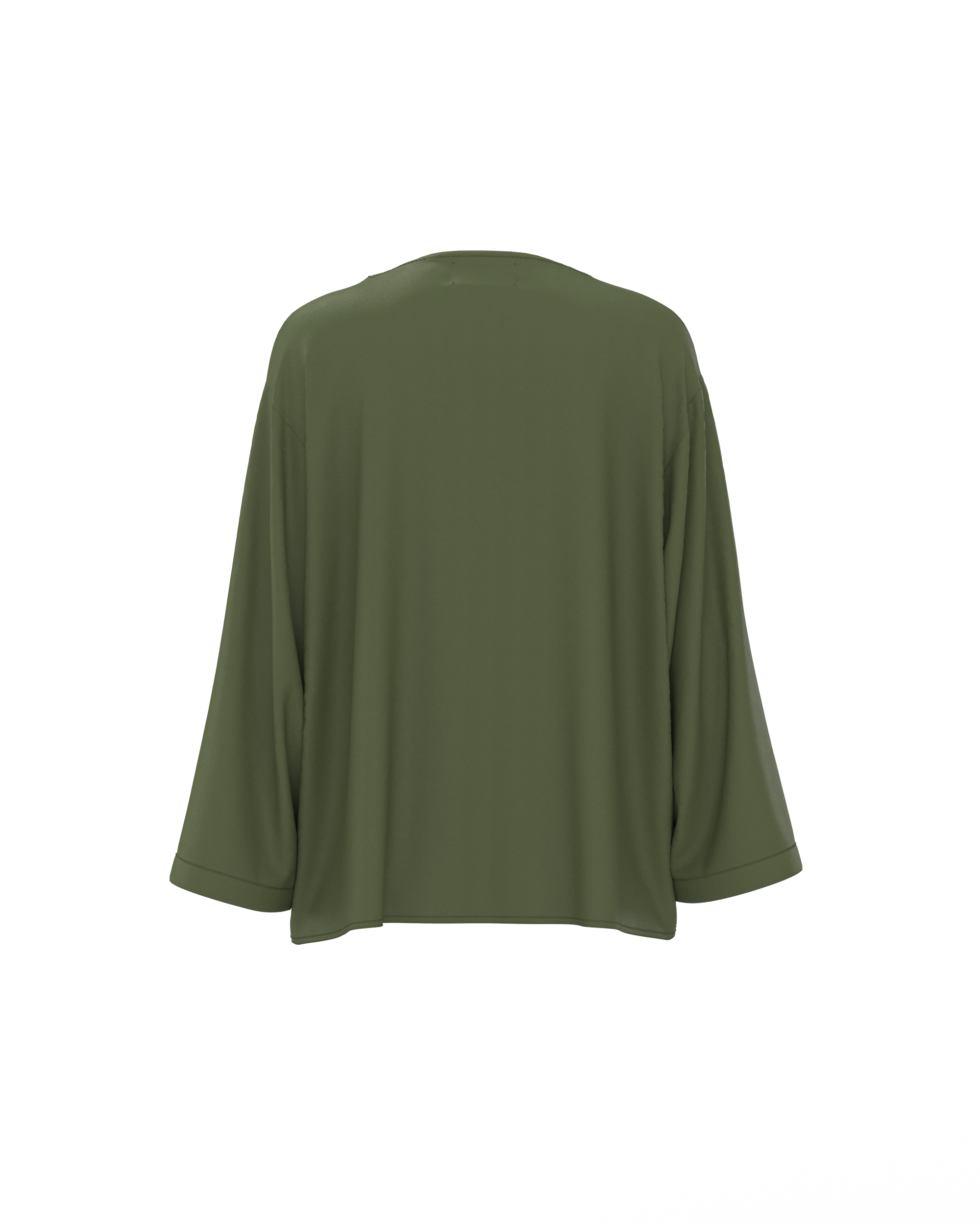 Classic Mid-Length Shrug – Khaki Green