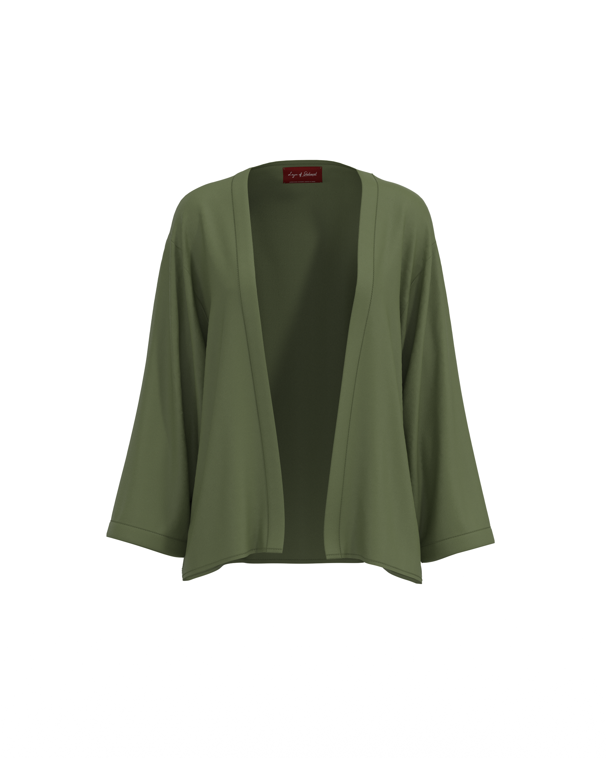 Classic Mid-Length Shrug – Khaki Green