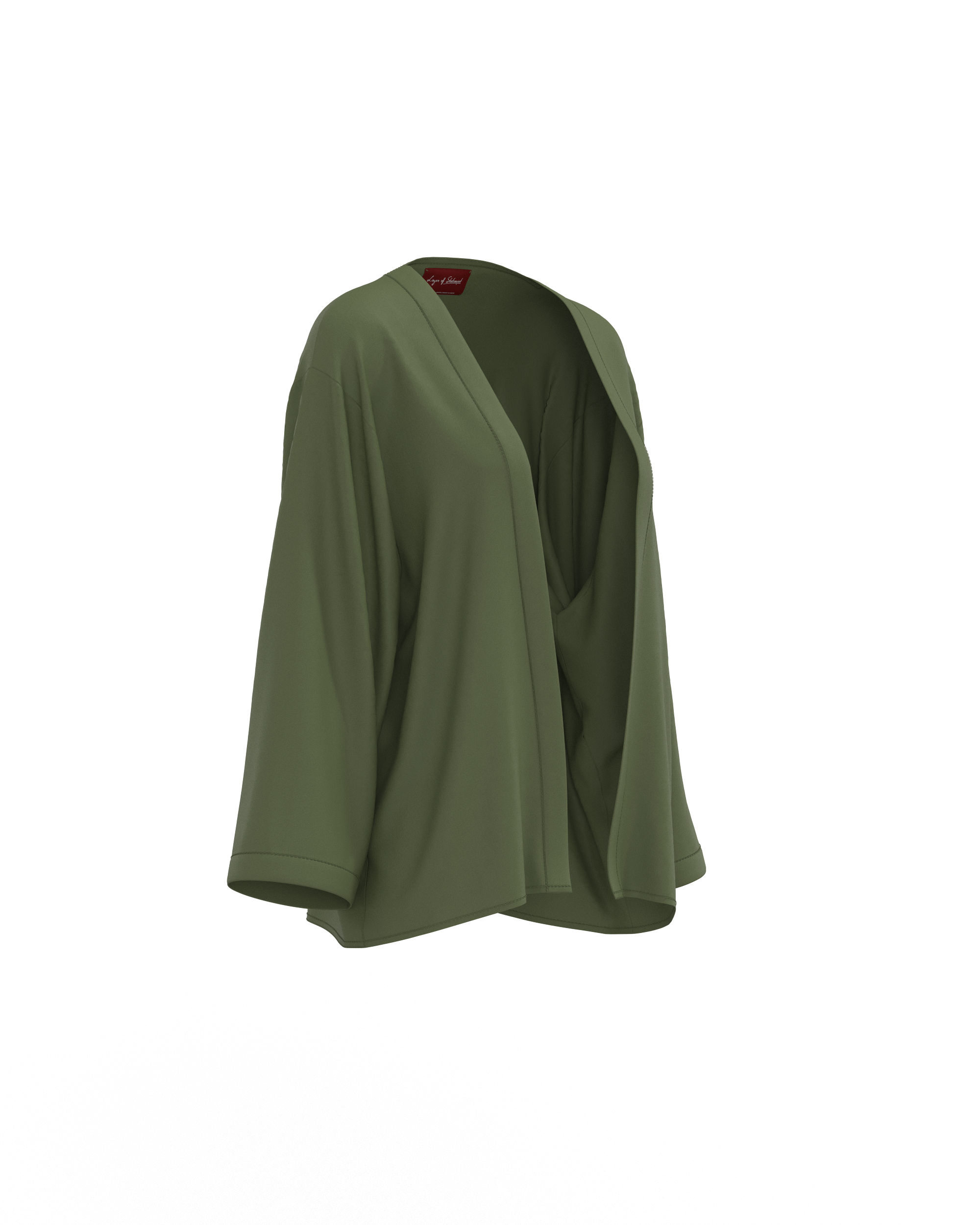 Classic Mid-Length Shrug – Khaki Green