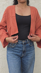 Brick Red - Classic Crop Shrug