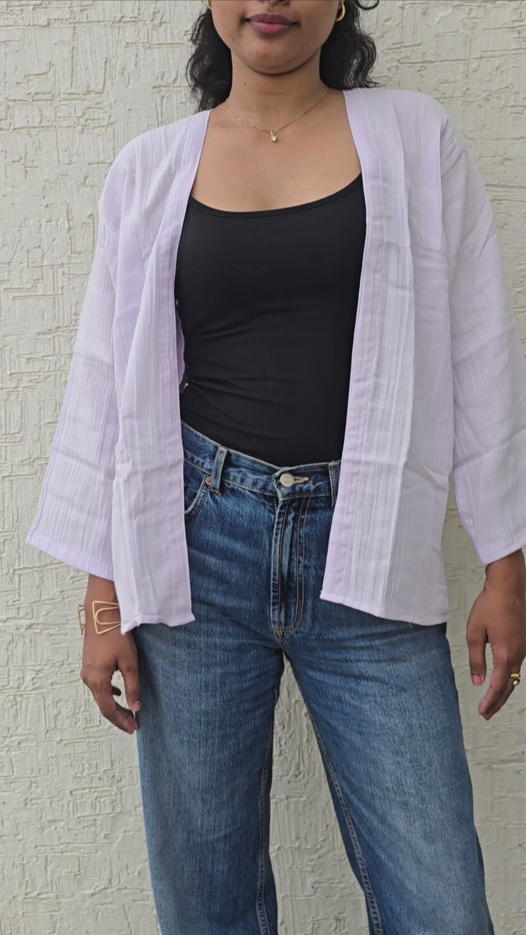 Lilac Breeze - Classic Mid-Length Shrug