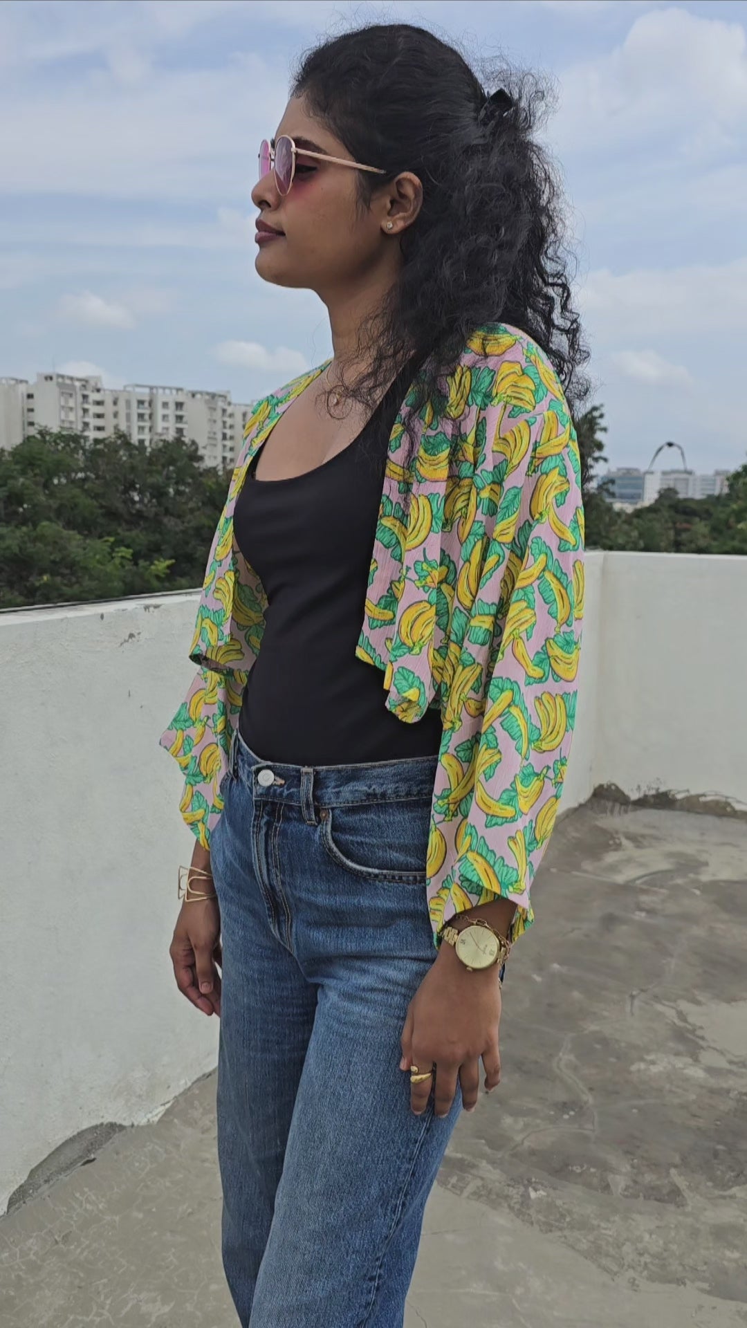 Classic Crop Shrug –  Bananaaaaa