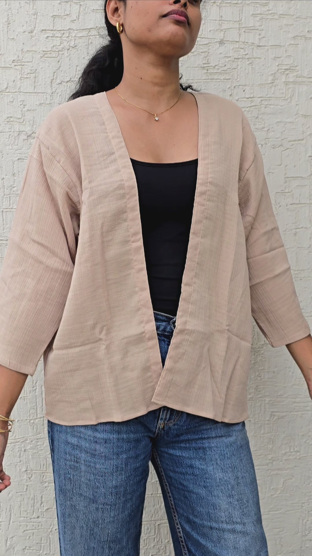 Biscuit Beige - Classic Mid-Length Shrug