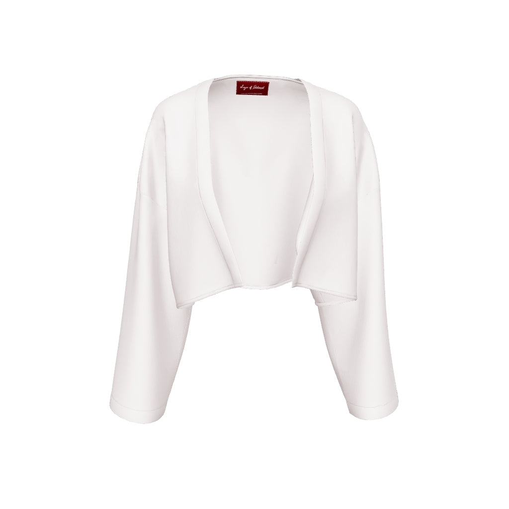 Classic Cropped Shrug – Soft Pink