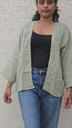 Soft sage green - Classic Mid-Length Shrug